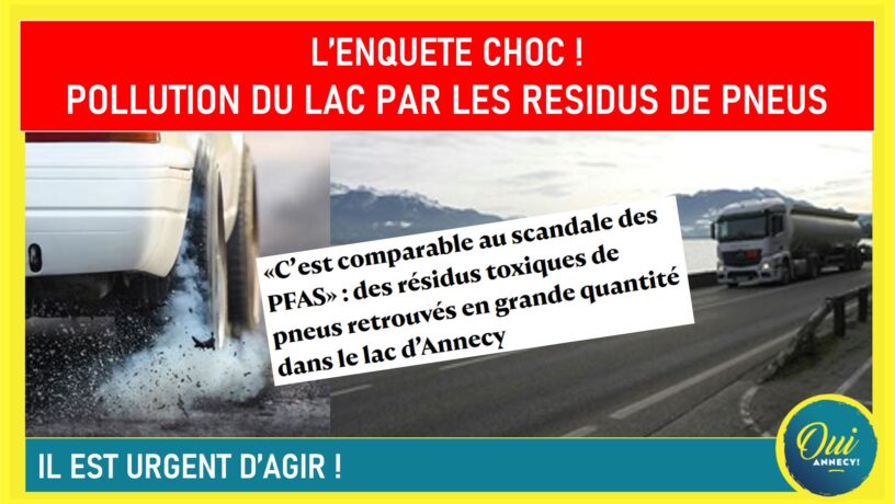 pollution lac pneus particules et résidus